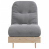 Sofa rozkładana typu futon, z materacem, 60x206x11 cm, sosnowa