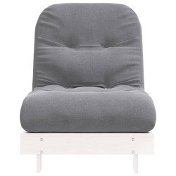 Sofa rozkładana typu futon, z materacem, biała, 70x206x11 cm