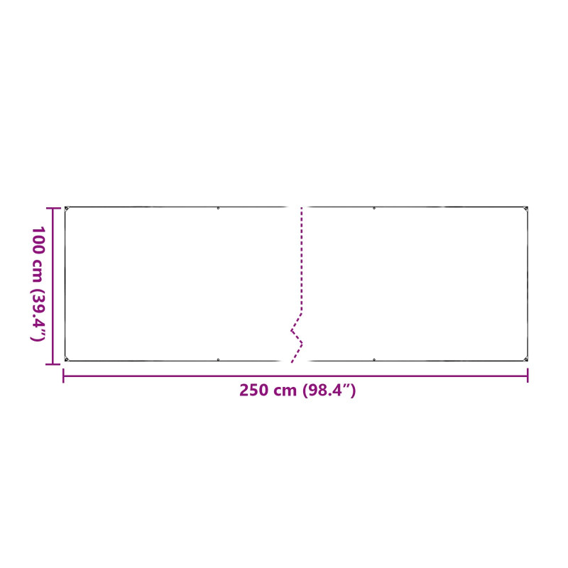 Osłona na rośliny przezroczysty 2,5 x 1 m PVC