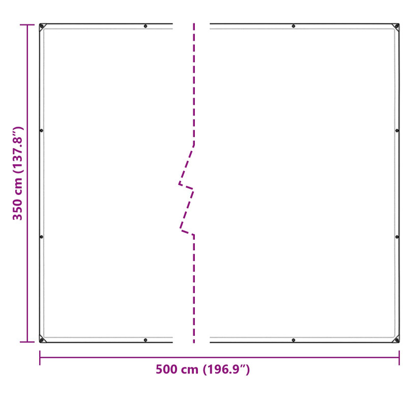 Osłona na rośliny przezroczysty 5 × 3,5 m PVC