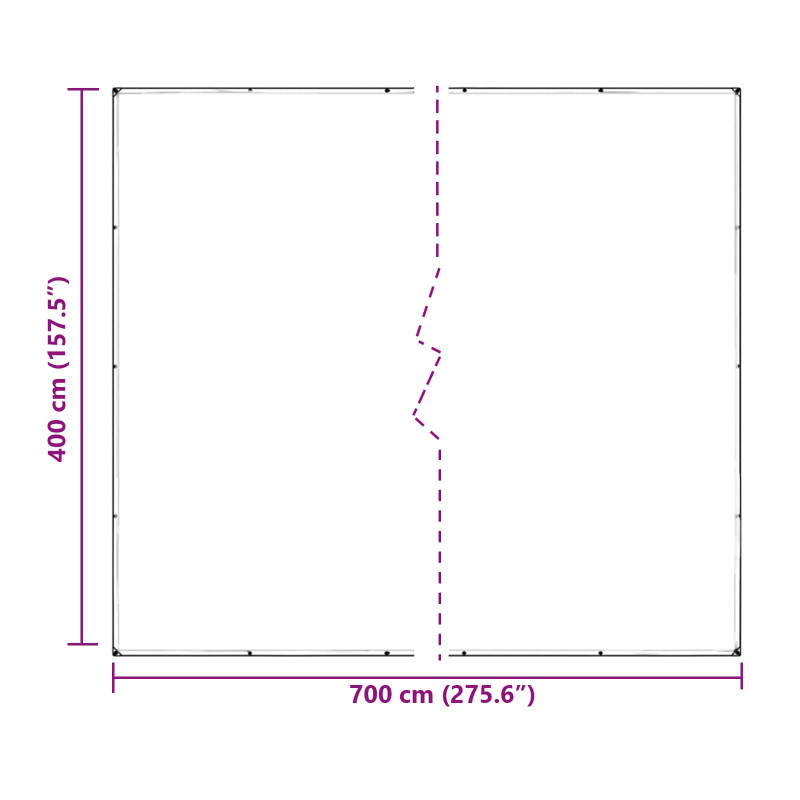 Osłona na rośliny przezroczysty 7 x 4 m PVC