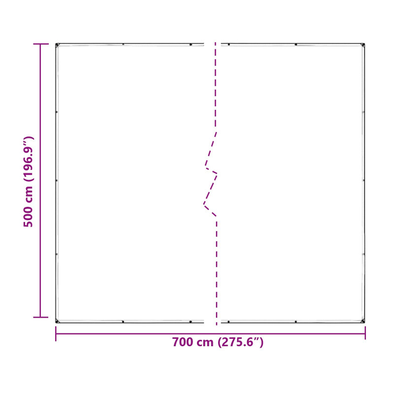 Osłona na rośliny przezroczysty 7 x 5 m PVC
