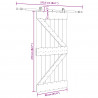 Drzwi przesuwne NARVIK 90 x 210 cm (213,5 cm)