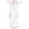 Drzwi przesuwne NARVIK 80 x 210 cm (152,5 cm)