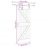 Drzwi przesuwne NARVIK 80 x 210 cm (152,5 cm)