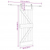 Drzwi przesuwne NARVIK 80 x 210 cm (213,5 cm)