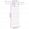 Drzwi przesuwne NARVIK 90 x 210 cm (213,5 cm)