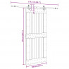Drzwi przesuwne NARVIK 100 x 210 cm (213,5 cm)
