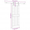 Drzwi przesuwne NARVIK 80 x 210 cm (213,5 cm)