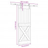 Drzwi przesuwne NARVIK 70 x 210 cm (152,5 cm)