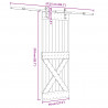 Drzwi przesuwne NARVIK 70 x 210 cm (213,5 cm)