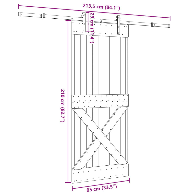 Drzwi przesuwne NARVIK 85 x 210 cm (213,5 cm)