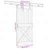 Drzwi przesuwne NARVIK 90 x 210 cm (213,5 cm)
