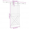 Drzwi przesuwne NARVIK 90 x 210 cm (213,5 cm)