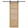 Drzwi przesuwne Naturalny i czarny 73,5 x 211 cm