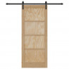 Drzwi przesuwne Naturalny i czarny 83 x 202 cm