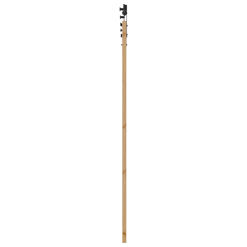 Drzwi przesuwne Naturalny i czarny 83 x 202 cm