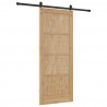 Drzwi przesuwne Naturalny i czarny 83 x 202 cm