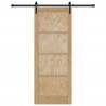 Drzwi przesuwne Naturalny i czarny 83 x 211 cm