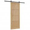 Drzwi przesuwne Naturalny i czarny 83 x 211 cm