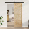 Drzwi przesuwne Naturalny i czarny 83 x 232 cm