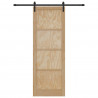 Drzwi przesuwne Naturalny i czarny 83 x 232 cm
