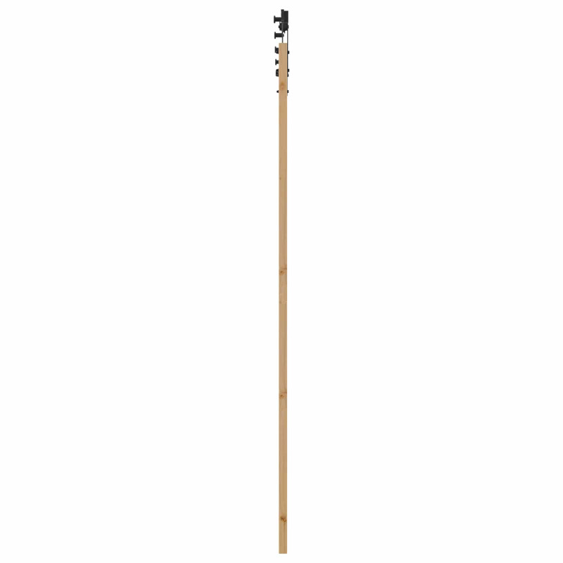 Drzwi przesuwne Naturalny i czarny 83 x 232 cm