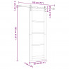 Drzwi przesuwne Naturalny i czarny 83 x 232 cm