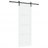 Drzwi przesuwne biały i czarny 83 x 232 cm Lite drewno sosnowe