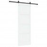 Drzwi przesuwne biały i czarny 83 x 232 cm Lite drewno sosnowe