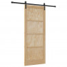 Drzwi przesuwne Naturalny i czarny 86 x 211 cm