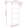 Drzwi przesuwne Naturalny i czarny 86 x 211 cm