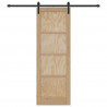 Drzwi przesuwne Naturalny i czarny 73,5 x 211 cm