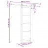 Drzwi przesuwne Naturalny i czarny 73,5 x 211 cm