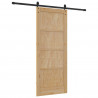 Drzwi przesuwne Naturalny i czarny 83 x 202 cm