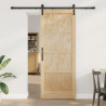 Drzwi przesuwne Naturalny i czarny 83 x 211 cm