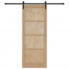 Drzwi przesuwne Naturalny i czarny 83 x 211 cm