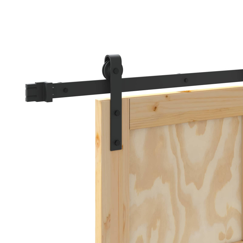 Drzwi przesuwne Naturalny i czarny 83 x 211 cm