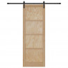 Drzwi przesuwne Naturalny i czarny 83 x 232 cm