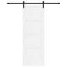 Drzwi przesuwne biały i czarny 83 x 232 cm Lite drewno sosnowe