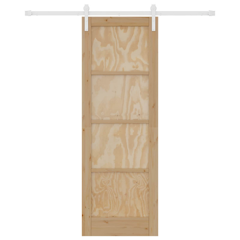 Drzwi przesuwne Naturalne i białe 73,5 x 211 cm