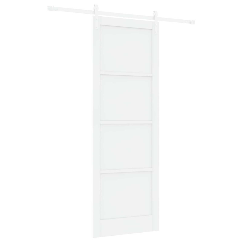 Drzwi przesuwne Biały 83 x 232 cm Lite drewno sosnowe