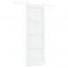 Drzwi przesuwne Biały 83 x 232 cm Lite drewno sosnowe