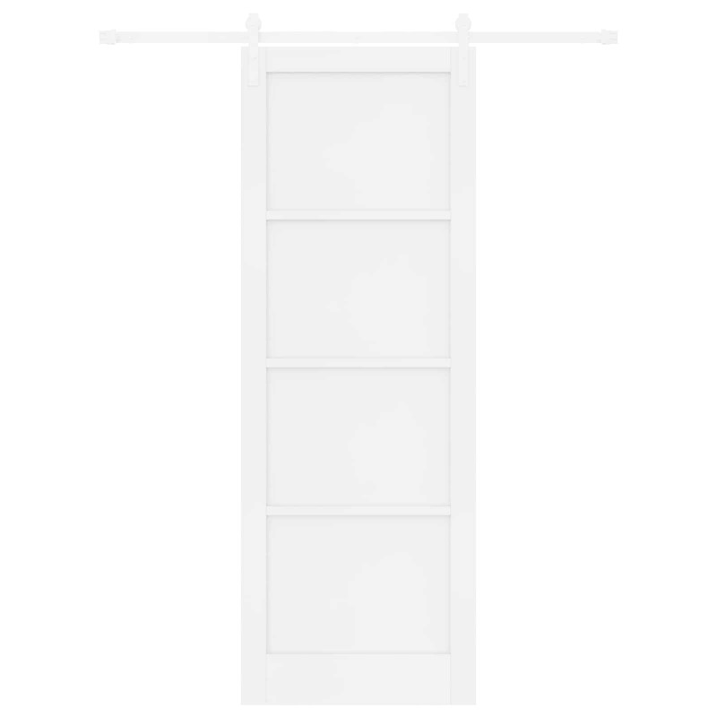 Drzwi przesuwne Biały 83 x 232 cm Lite drewno sosnowe