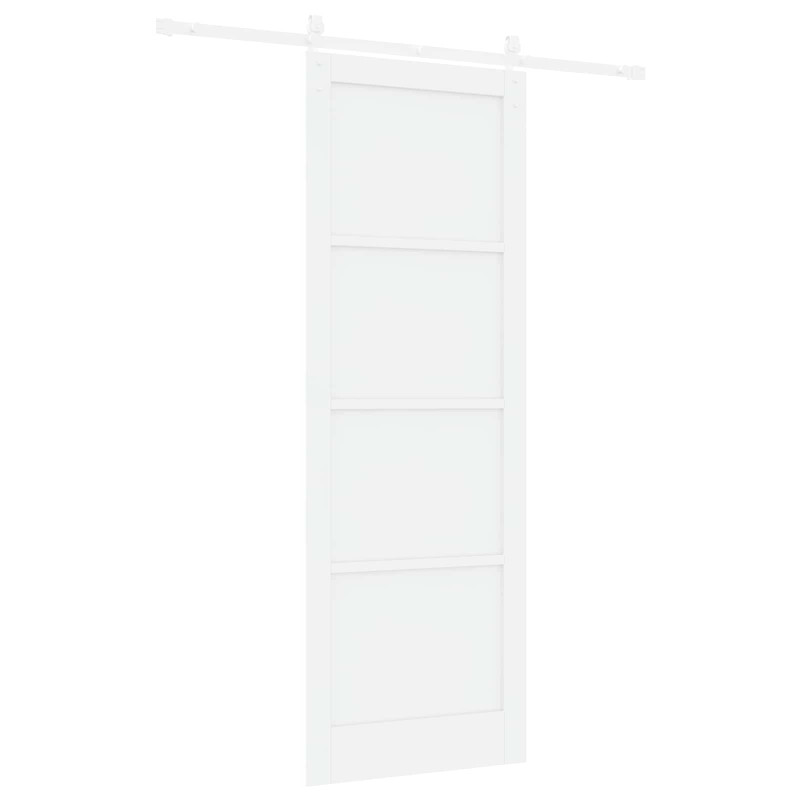 Drzwi przesuwne Biały 83 x 232 cm Lite drewno sosnowe