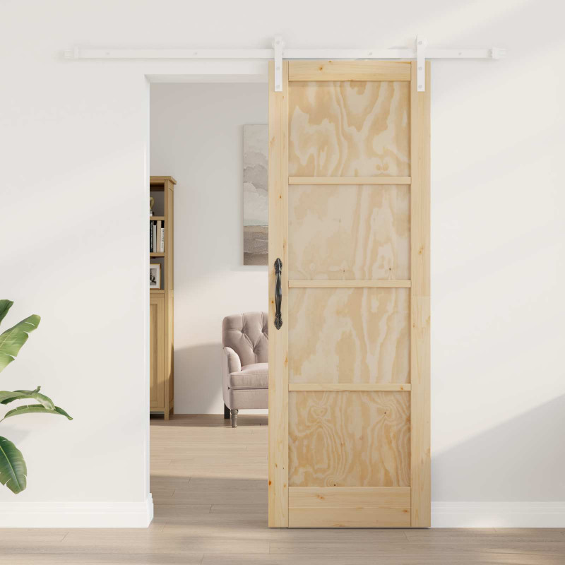 Drzwi przesuwne Naturalne i białe 73,5 x 211 cm