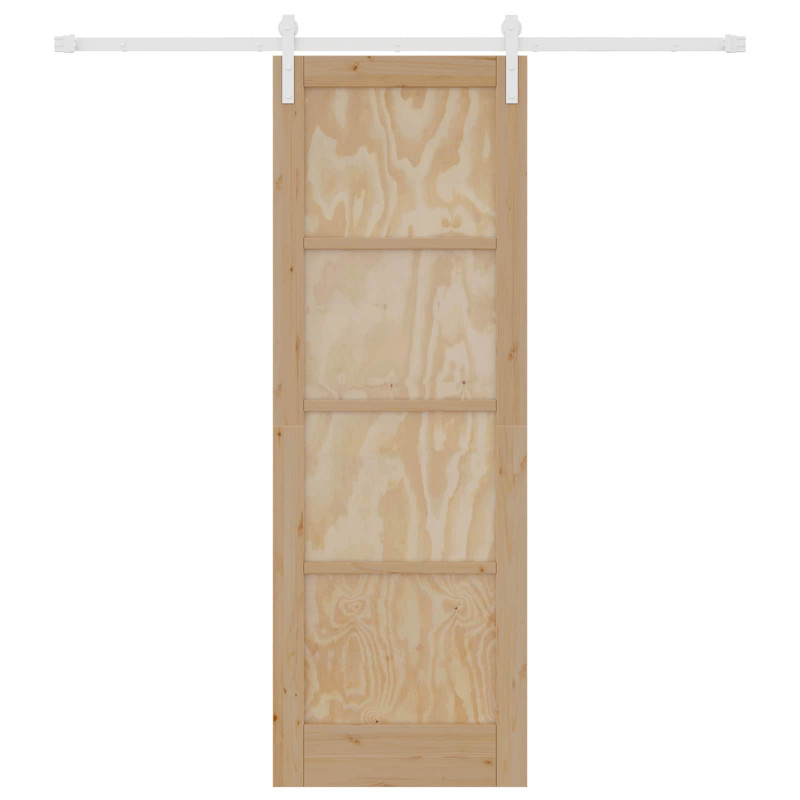 Drzwi przesuwne Naturalne i białe 73,5 x 211 cm