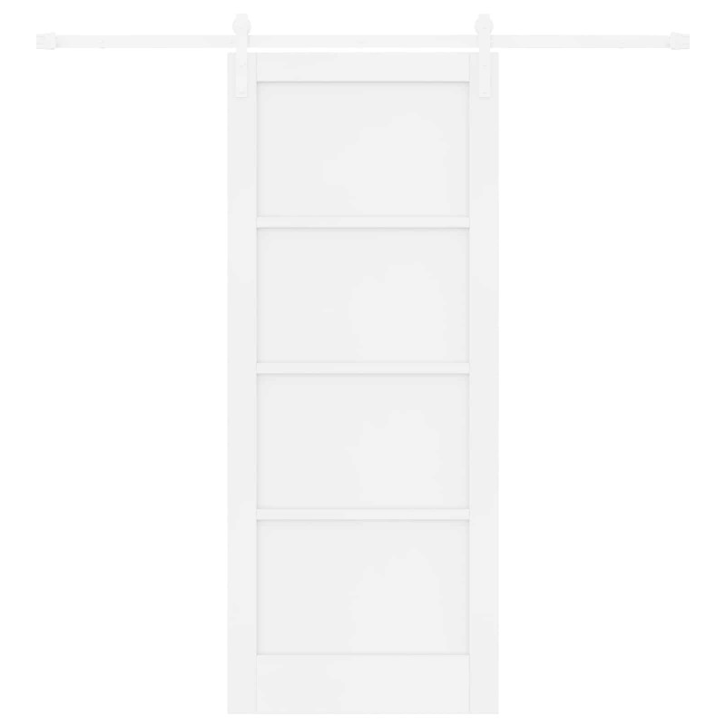 Drzwi przesuwne Biały 83 x 202 cm Lite drewno sosnowe
