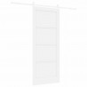 Drzwi przesuwne Biały 83 x 202 cm Lite drewno sosnowe