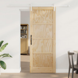 Drzwi przesuwne Naturalne i białe 83 x 211 cm